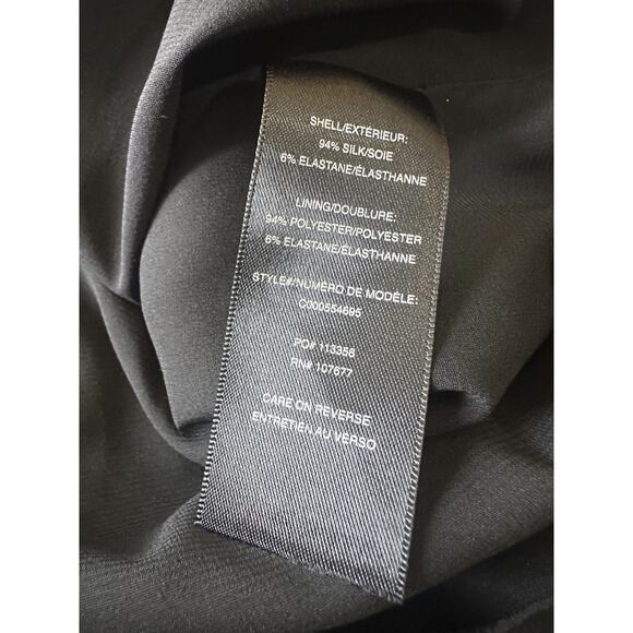 Alice + Olivia Fierra Y-back 100% Silk Racerback Slip Mini Dress Black Large - Picture 13 of 16